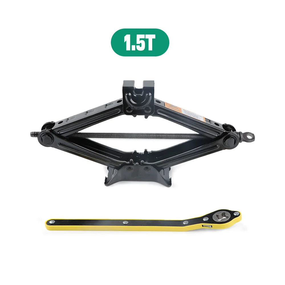 Mechanical Manual Scissor Jacks With Stabilizer Base & Ratchet Wrench For Car/SUV Tir alternate view
