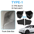 For Tesla Model Y Juniper 2025 2026 Trunk Side Storage Box | TPE Organizer Cover Pl additional angle
