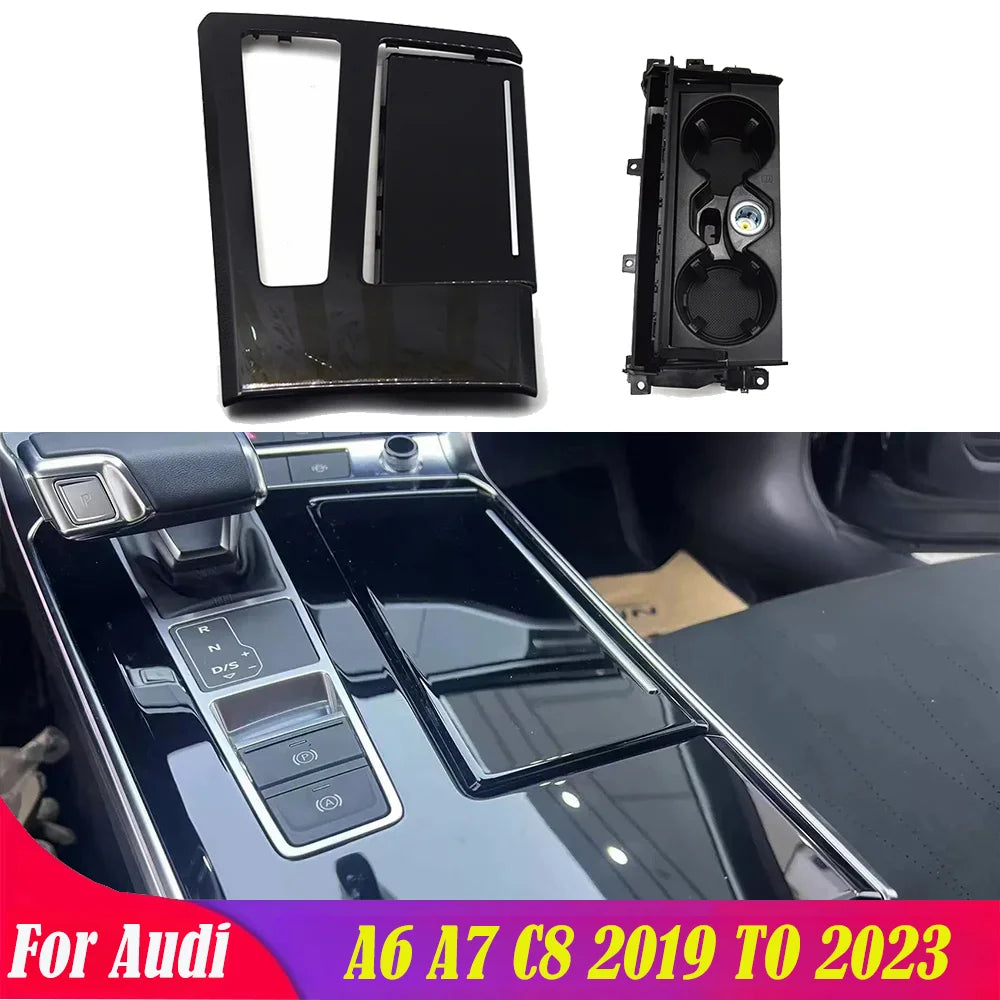 For Audi A6 A7 C8 2019-2023 Front Armrest Cup Holder Assembly | Car Interior Trim Accessory
