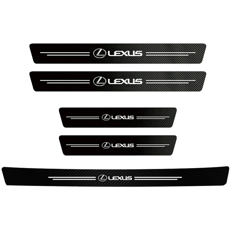Carbon Fiber Car Door Sill Scuff Plate Stickers | Scratch Protection for Lexus alternate view
