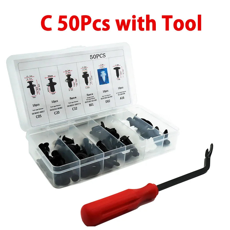 Auto Fastener Clip Mixed Car Body Push Retainer Pin Rivet Bumper Door Trim Panel Fastene detail view