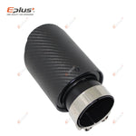 Universal Car Matte Carbon Fiber Muffler Tip Exhaust System Pipe Mufflers Nozzle Strai close-up view