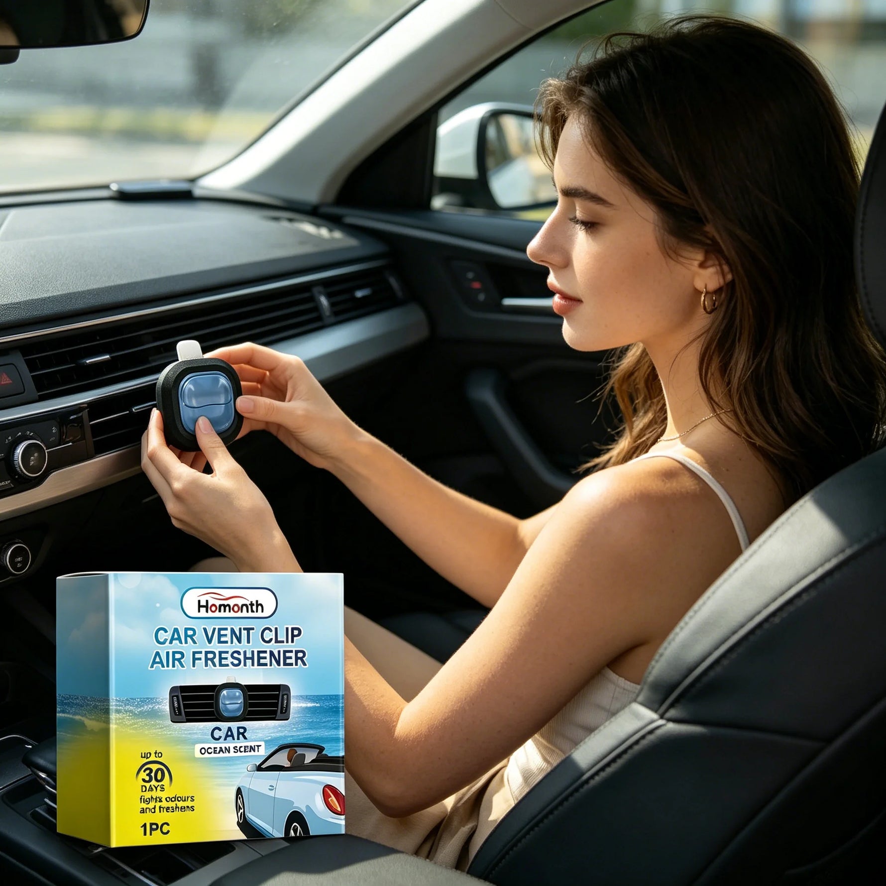 Car Vent Air Freshener, Long-Lasting Fresh Scent, Car Deodorizer, Comfortable and Refreshing Air Fragrance