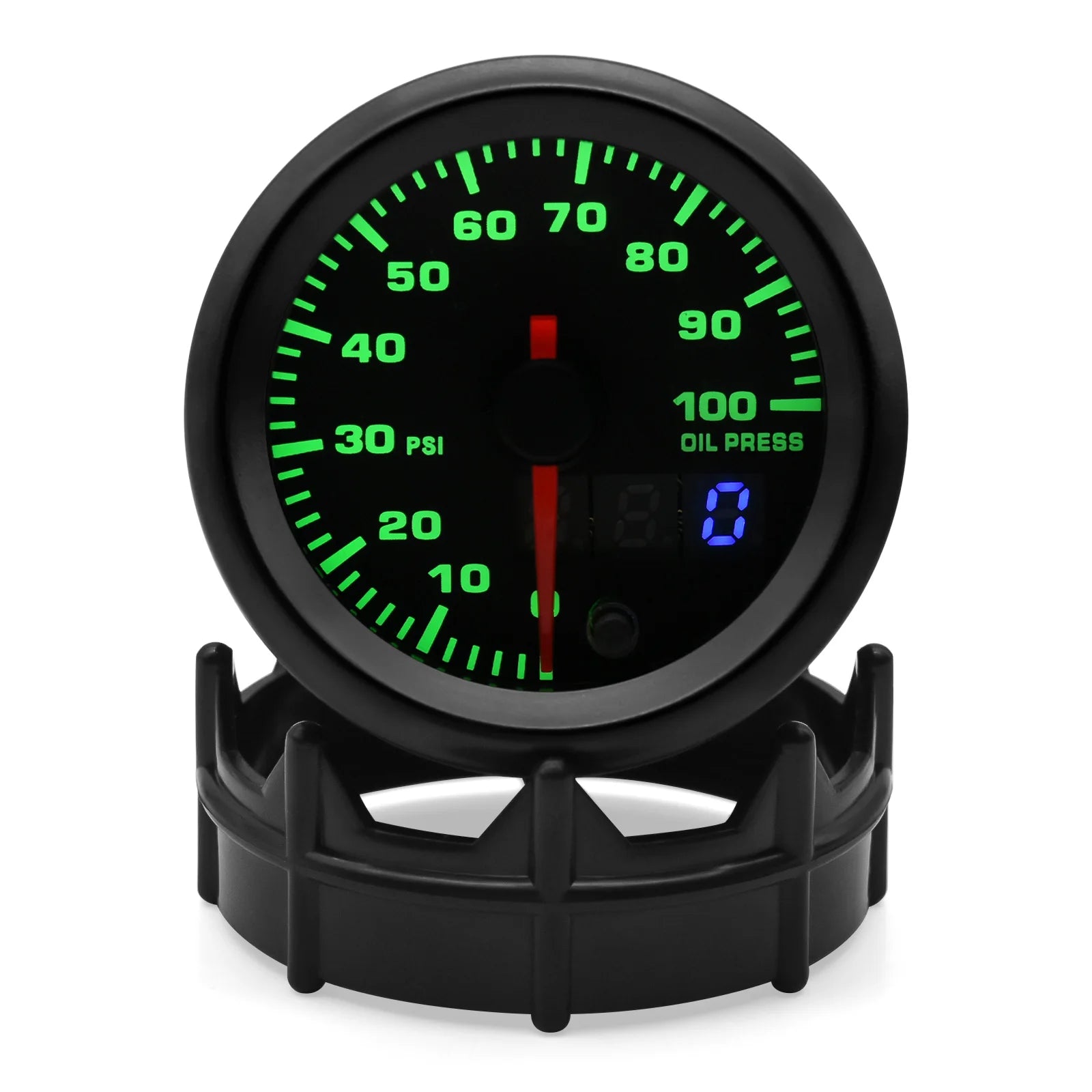 52mm 7 Color LED Car Gauge Set | Boost Water Temp Oil Pressure Voltmeter Air Fuel Rati close-up view