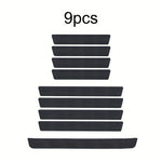 9pcs Carbon Fiber Car Door Sill Protectors: Vinyl Wrap Stickers for Maximum Protection car accessori