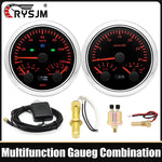 85mm Car 3 In 1 Multi-functional GPS Speedometer Set | RPM Tachometer with Oil Pressure, Water Temp,