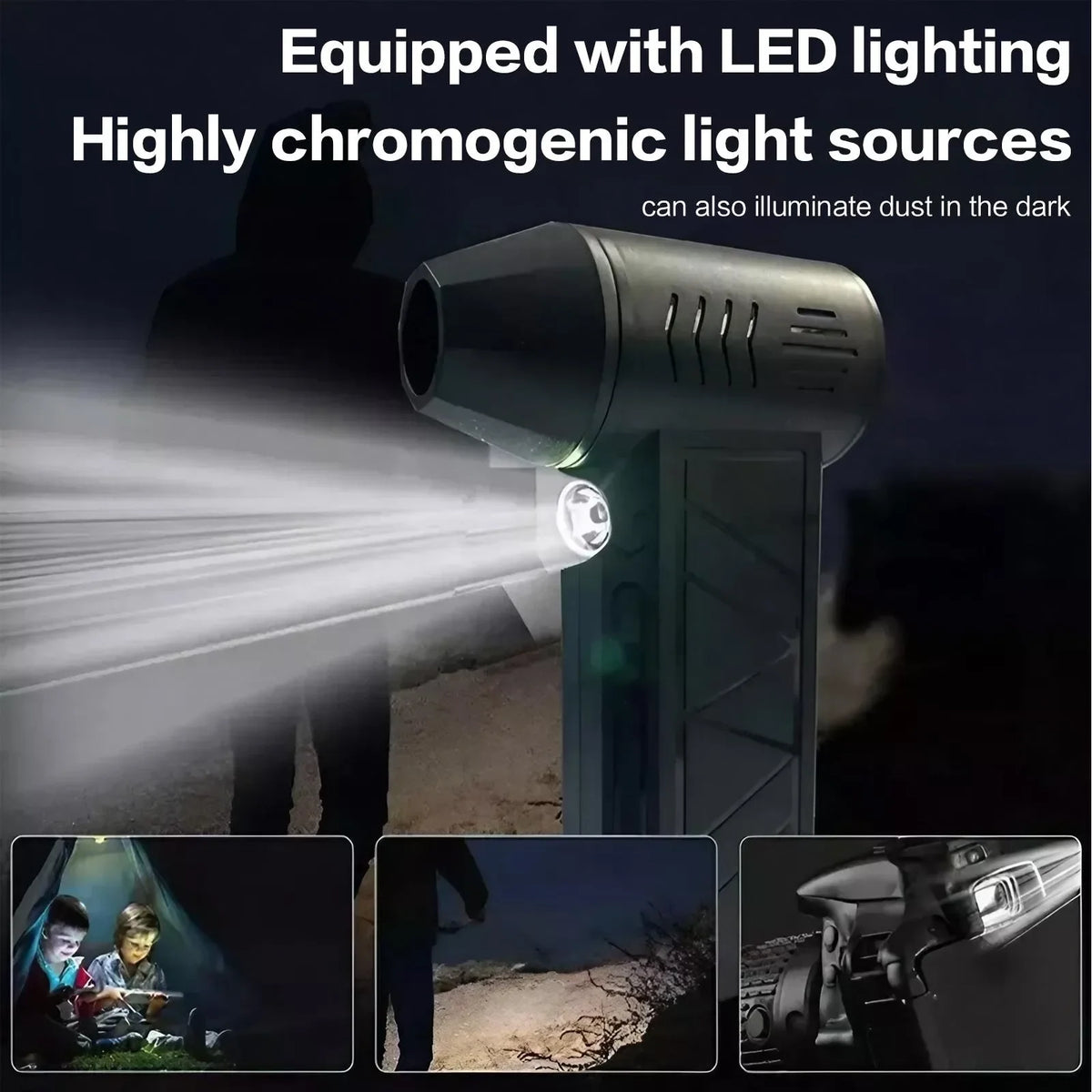 Cordless Car Vacuum Cleaner Handheld Rechargeable Electric Vacuum with 3 Speed Settings 110000 RPM High Power Air Blower Jet Dry Compressed Air Duster for Car Interior Cleaning Portable Auto Vacuum Cleaner for SUV Truck Dashb