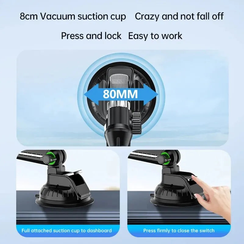 Suction Cup Car Phone Holder for Windshield, Dashboard or Window close-up view