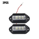 2PCS 6 LED Car License Number Plate Light For SUV Truck Trailer Van Tag Step Lamp Whi alternate view