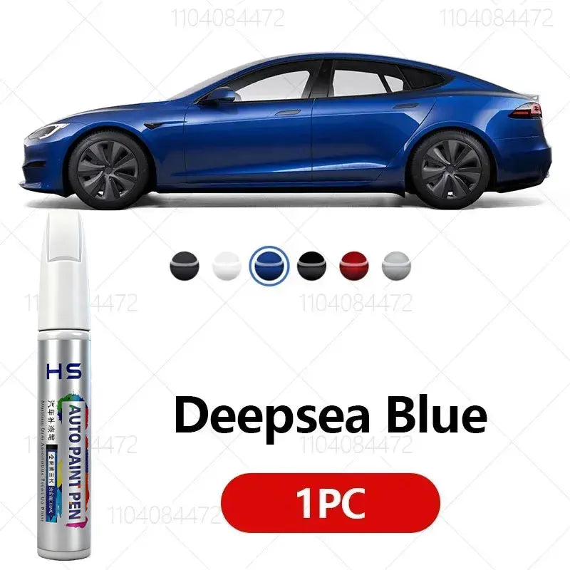 Tesla Model 3 Y X S Scratch Repair Paint Pen | Pearl White & Deepsea Blue Touch Up detail view