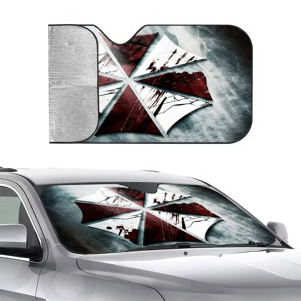 Classic Movies Resident Evil Windshield Sunshade | Car Sun Visor for UV Protection and I detail view