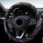 Flax Steering Wheel Cover 15 Inch for Cars SUVs close-up view