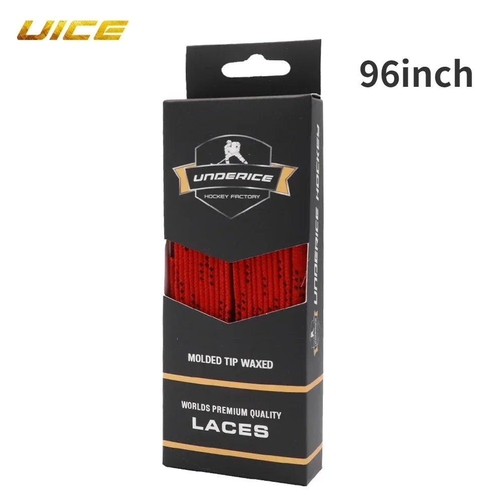 UICE Ice Hockey Skate Laces 9 Colors Hockey Skate Shoe Lacer Dual Layer Braid 84-120in close-up view