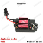 9522 PRO Remote Control Car Parts Swing Arm, Pull Rod, Steering Cup, Tire, Chassis, Tr close-up view