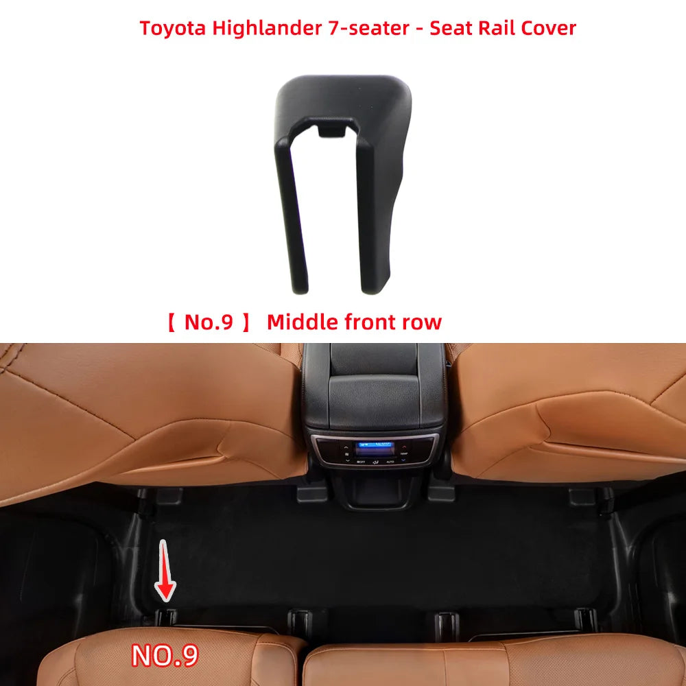 Middle Rear Seat Rail Track Cover Cap For Toyota Highlander 05-21 Car Seat Slide Rail En detail view