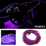 1M/2M/3M/5M Car Interior Led Decorative Lamp EL Wiring Neon Strip For Auto DIY Flexib lifestyle view