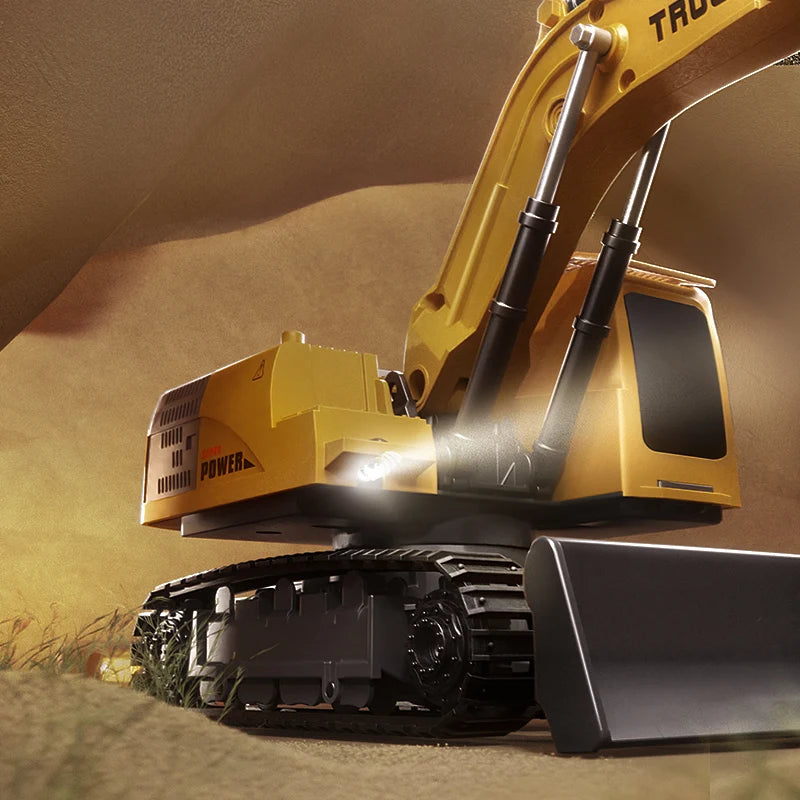Alloy Remote Control Excavator Toy Car with Lights Sound Effect Electric Excavator Au alternate view