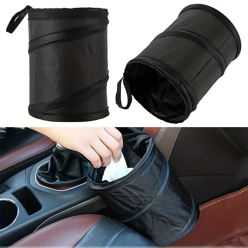 Collapsible Pop Up Car Trash Can Portable Hanging Garbage Bin