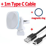 RGB LED Magnetic Wireless Charger Car Phone Holder | Fast Charging Mount for iPhone additional angle