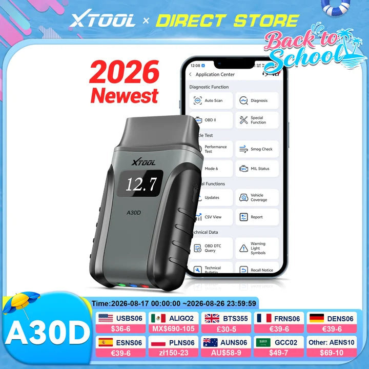 2026 New XTOOL Anyscan+ A30D V2.0 Lifetime Free OBD2 Scanner Bluetooth Diagnostic Tools All System 1