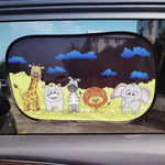 2PCS Car Sun Shade Side Window Curtain | Universal Static Adsorption Sunshade Cover close-up view
