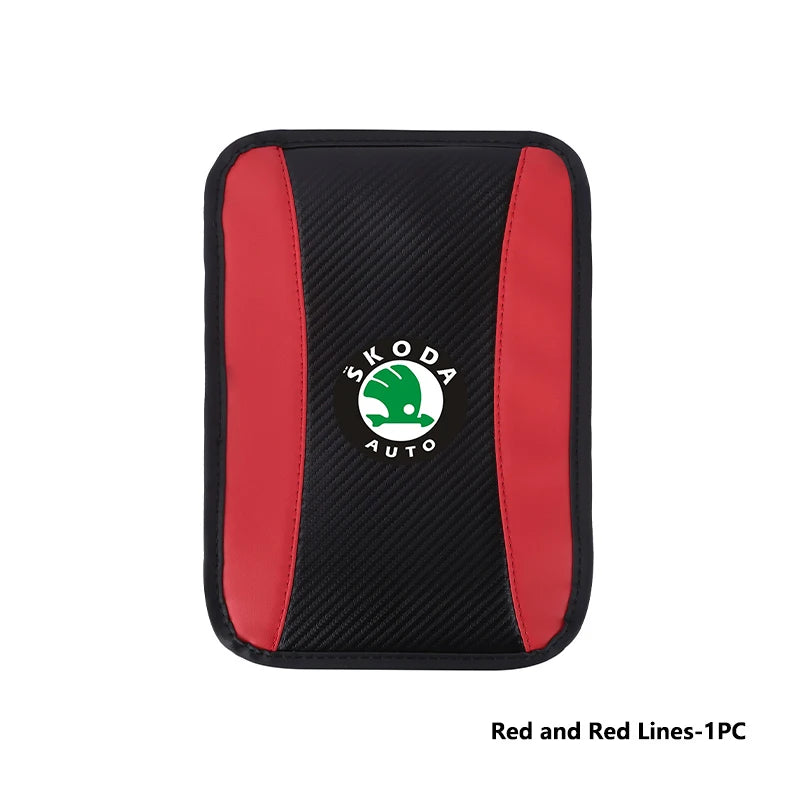 For Skoda Car Armrest Mat Center Console Arm Rest Protection Cushion Kamiq Karoq Octavia 2 3 Rapid Scala Kami Fabia VII VRS