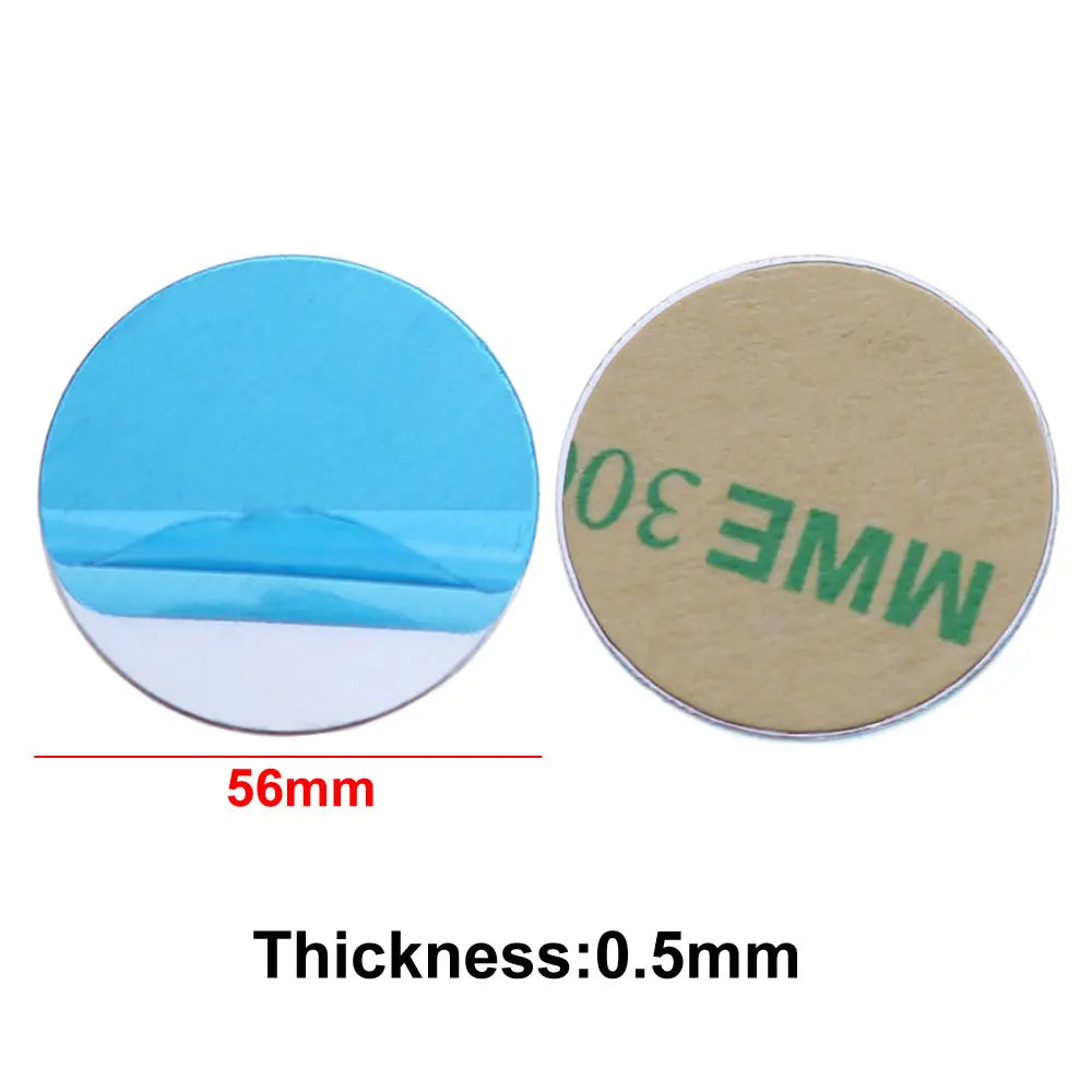 JCD 10pcs Silver Magnetic Metal Plate for Car Phone Holder | Universal Iron Sheet M additional angle