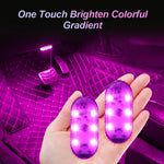 1 PC Multi Color Car Light Wireless LED Touch Light Roof Light Sensor Read Lamp Mini USB Charging Li