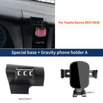 Car Mobile Phone Holder For Toyota Sienna 2015 2016 2017 2018 Mount Wireless Charging Phone Holder Special Fixed Base accessorie