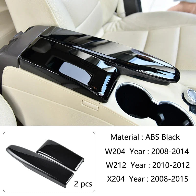 Accessories for Mercedes Benz Class C E W204 W212 GLK X204 Car Styling Armrest Box Adhesive Panel Cover Embellishment