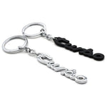 TURBO Keychain Car Key Ring Metal Keychain close-up view