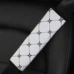 A Linen Embroidered Breathable Fabric Car Seat Belt Shoulder Strap Cover Insurance Str close-up view