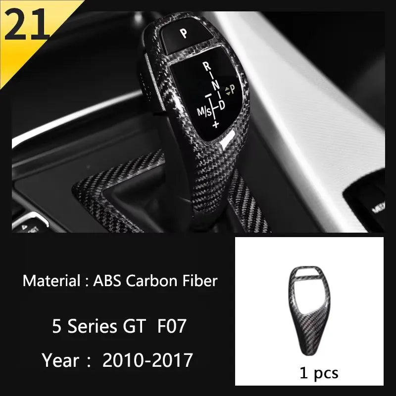 For BMW 5 Series GT F07 528 535i Carbon Fiber Car Styling Center Console Lid Armrest Box Trim Protective Cover Auto Accessories