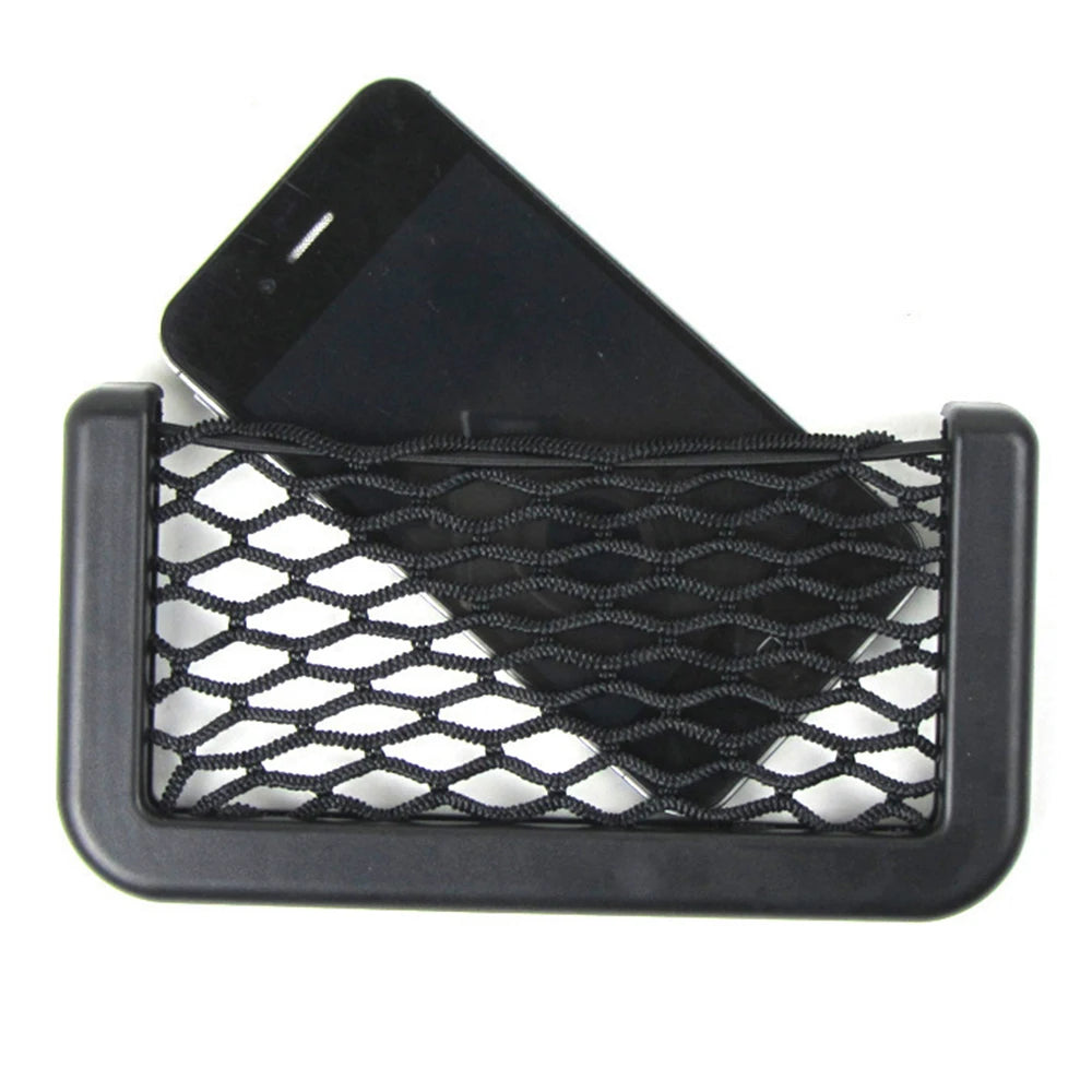 1Pcs Universal Car Organizer Mesh Storage Bag Net Pocket Mobile Phone Holder Auto Accessories Multi
