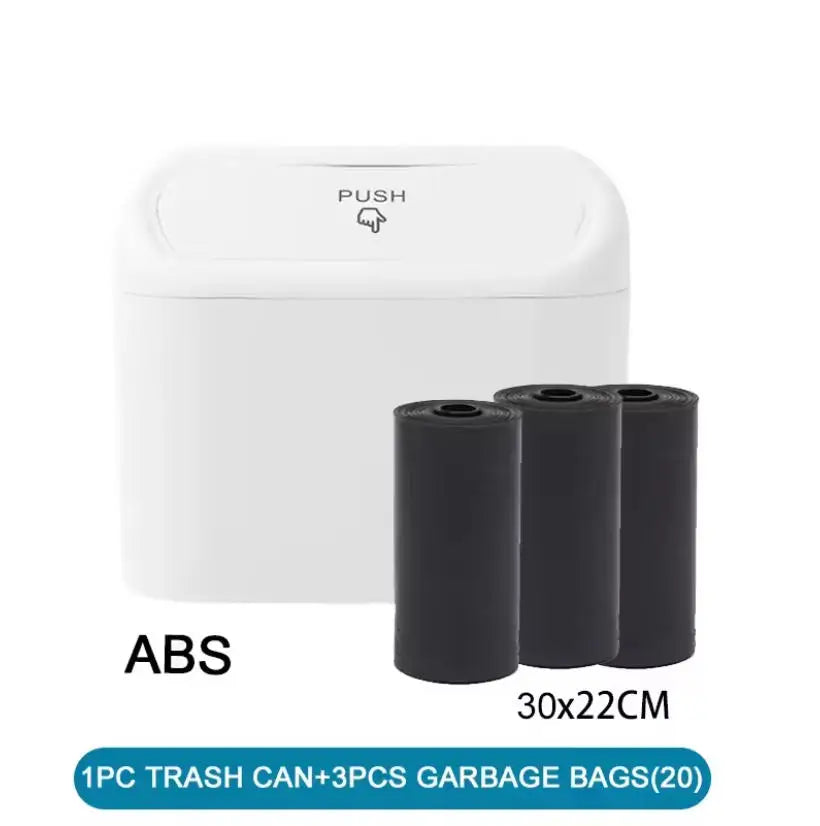 Car Trash Can (with Lid) Contains 1/2/3 Garbage Bags, Small Car Trash Can, Leak-proof lifestyle view