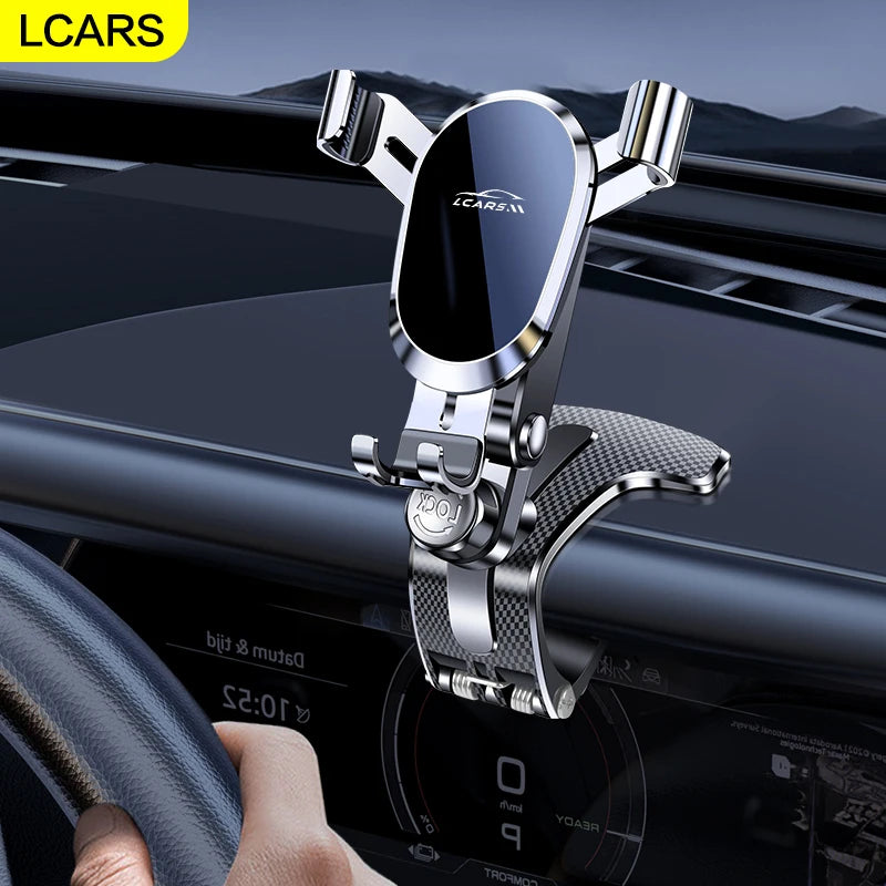Car Phone Holder Mobile Phone Car Support Smart Phone Clip Dashboard Multi-functional Fixed Navigation Bracket Strong Steady