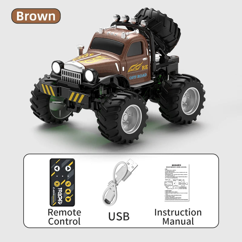 New 1:64 Rc Car Mini 2.4Ghz City Road Handle High Speed Alloy All Terrain Remote Contr close-up view