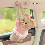 Cute Bear Napkin Organizer Car Tissue Holder for Seat Back Headrest SUVs MPVs Trucks