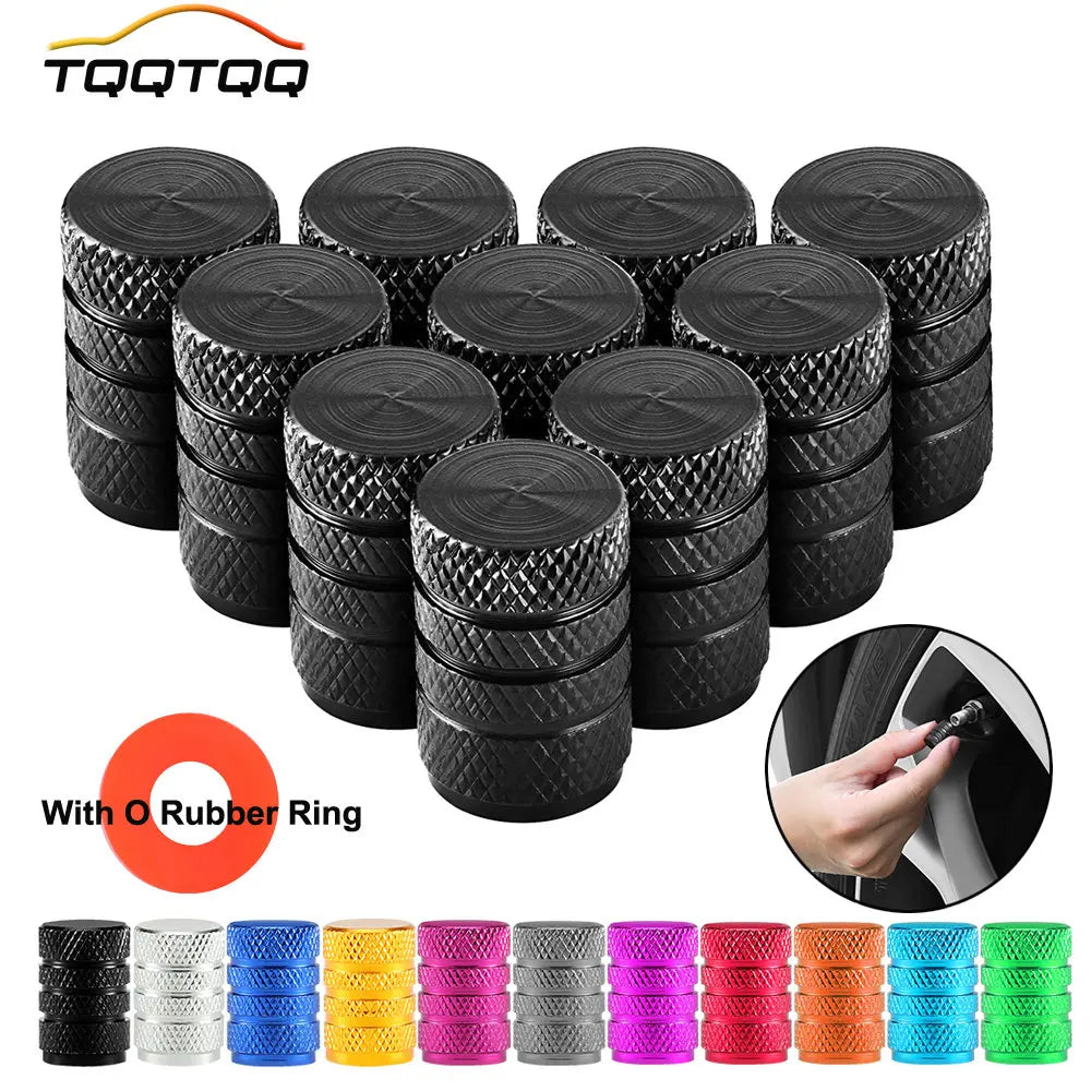 Aluminum Tire Valve Caps | Dustproof Universal Stem Covers for Cars, Bikes, Trucks, Motorcycles