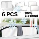 100% Blackout Car Sunshades | Magnetic UV Protection for Front Rear Side Windows