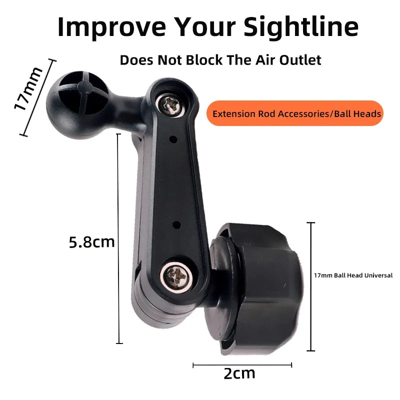 Car Phone Holder Extension Rod 17mm Ball Head