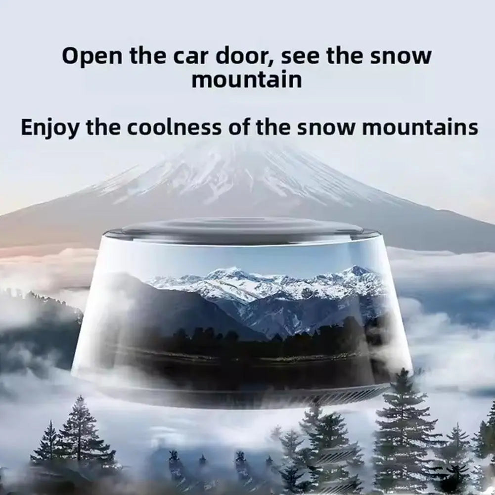 Snow Mountain Smart Car Fragrance Diffuser Rechargeable Mist Diffuser Auto Freshener Car Air Cloud RGB Interior Light Air W J5V6