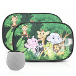 2PCS Car Sun Shade Side Window Curtain | Universal Static Adsorption Sunshade Cover close-up view