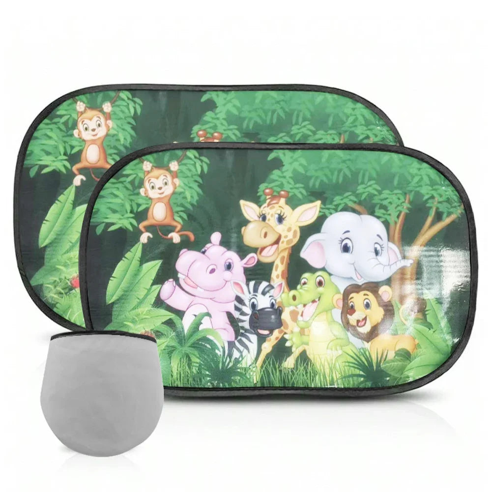 2PCS Car Sun Shade Side Window Curtain | Universal Static Adsorption Sunshade Cover close-up view