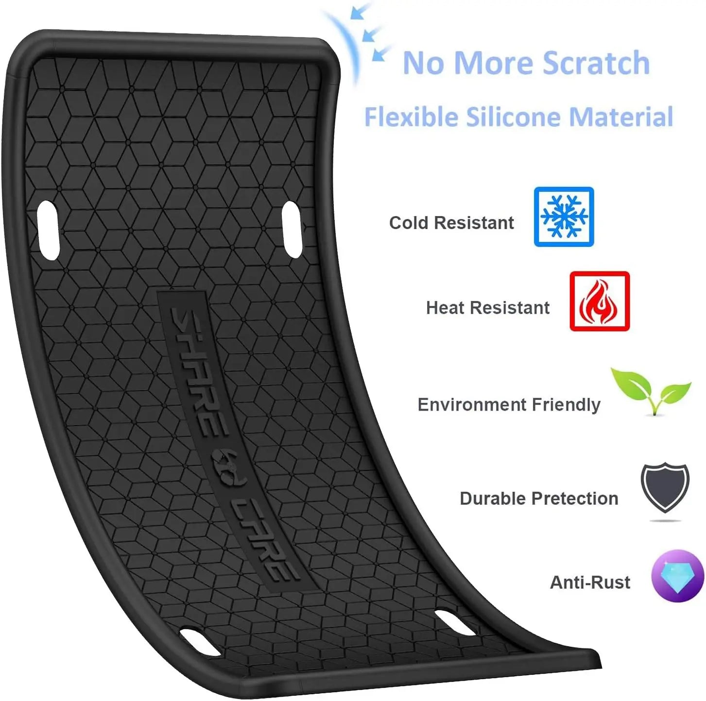 2 Pack Silicone License Plate Frame with Water Coasters | Rust-Proof Weather-Resistant close-up view