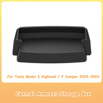 Central Armrest Storage Box for Tesla Model 3 Highland | Multi-Functional Glasses and Ph detail view