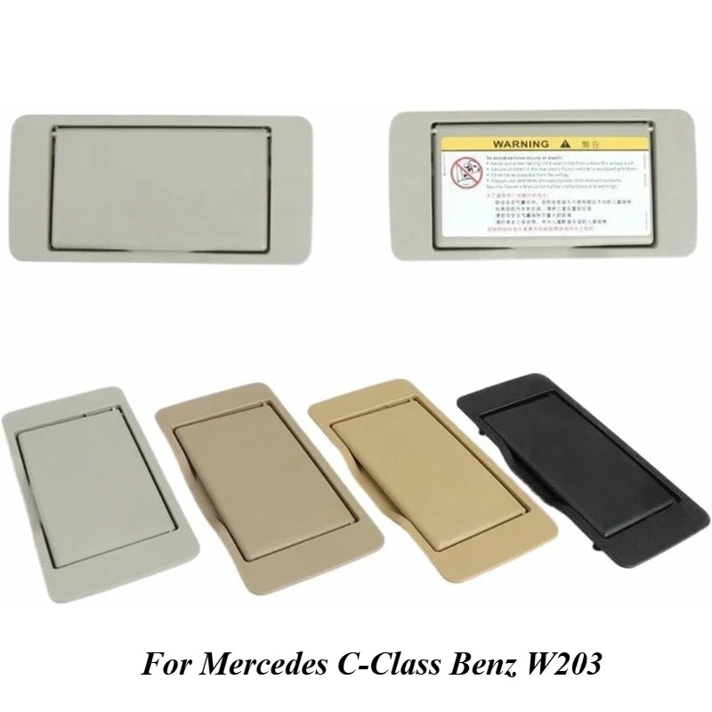 For Mercedes C-Class Benz W203 Sun Visor Shade Mirror Cover Interior Makeup Mirror Cosmetic Mirror Cover Black Beige A2038102110