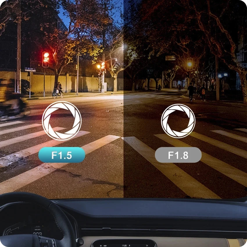 HD 4K 2160P Dash Cam | WiFi Car DVR with Front and Rear Camera close-up view