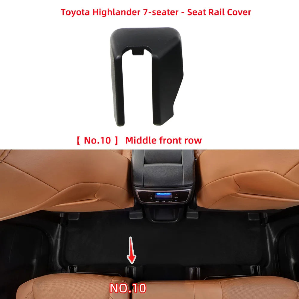 Middle Rear Seat Rail Track Cover Cap For Toyota Highlander 05-21 Car Seat Slide Rail alternate view