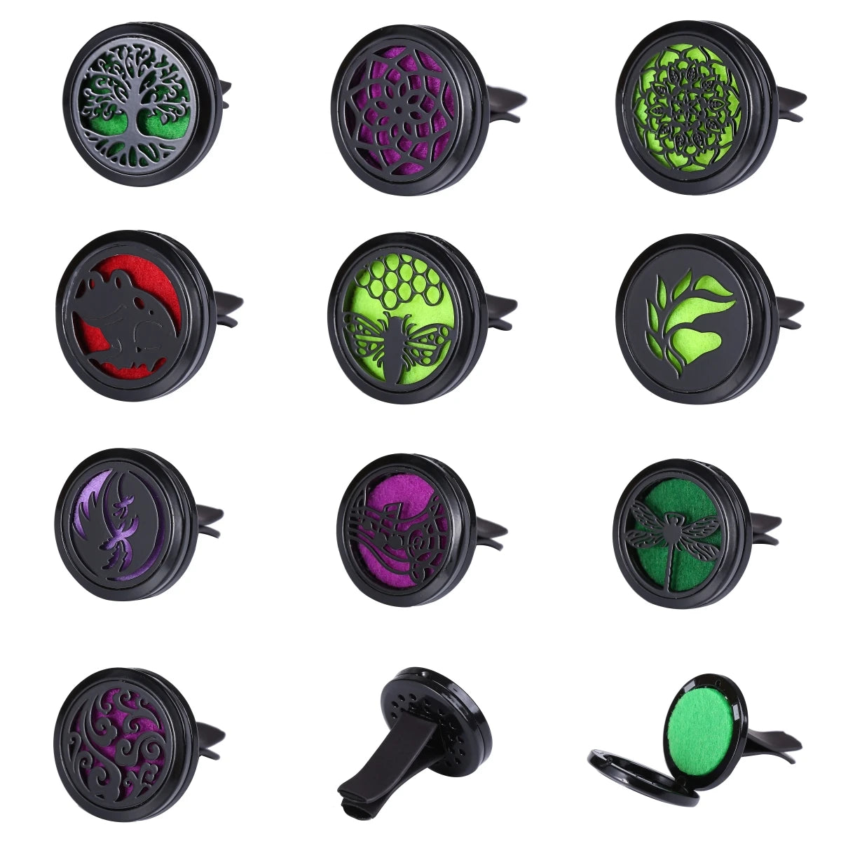 Refillable Car Air Freshener Clip | Stainless Steel Vent Diffuser Locket